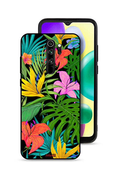Tolwak غطاء حماية لهاتف شاومي ريدمي نوت 8 برو بنقشة زهور استوائية وأوراق شجر