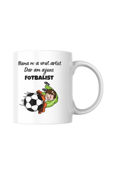 INOVATIX Personalized white mug, Footballer, Funny Message, Football Artist, INOVATIX®. 330ml