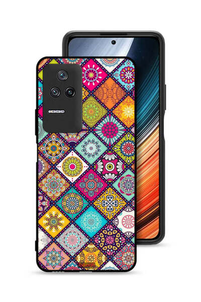 Tolwak غطاء حماية لهاتف شاومي ريدمي K50 بنمط مربعات ماندالا
