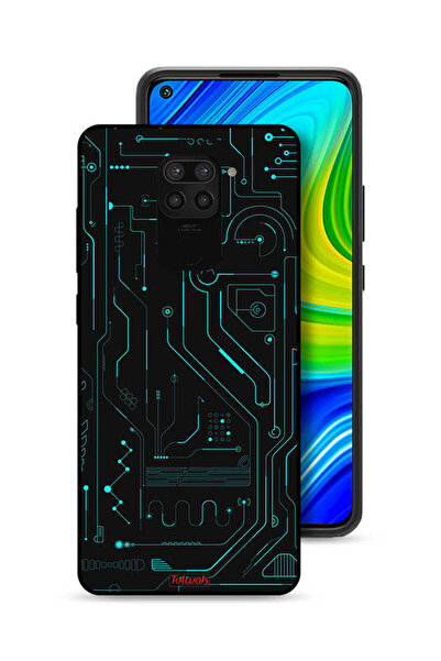 Tolwak غطاء حماية لهاتف شاومي ريدمي نوت 9 دوائر فنية رقمية بسيطة شاشات متعددة