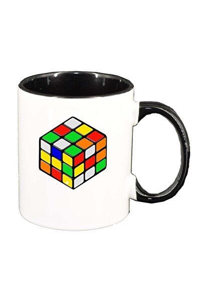 INOVATIX Cana alba personalizata, Cube, interior negru, D386, INOVATIX®. 330ml