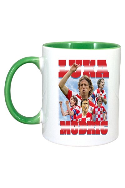 INOVATIX Cana Alba Personalizata, Luka Modric Best, Maner Si Interior Verde, ®. 330ml