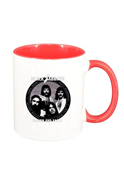 INOVATIX Персонализирана бяла чаша, Black Sabbath, червена вътрешност, D1443,...