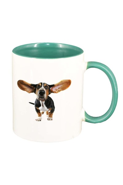 INOVATIX Персонализирана бяла чаша, Куче, зелен интериор, D181, INOVATIX®. 33...