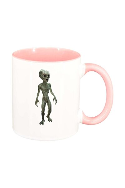 INOVATIX Cana alba personalizata, Alien, interior roz, D244, INOVATIX®. 330ml