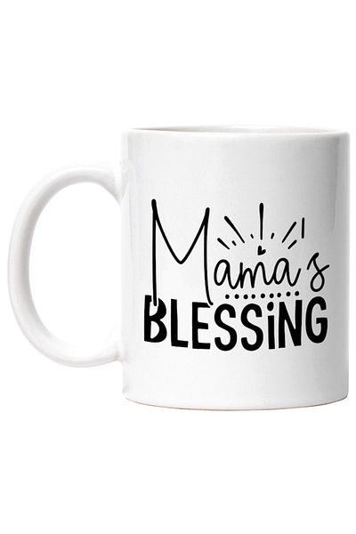 INOVATIX Personalized white mug, in English Mama's blessing, INOVATIX®. 330ml