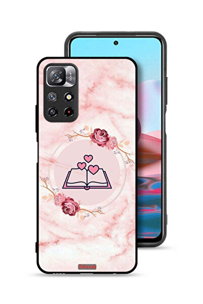 Tolwak غطاء حماية لهاتف شاومي ريدمي نوت 11 4G بتصميم ثلاثة قلوب على كتاب