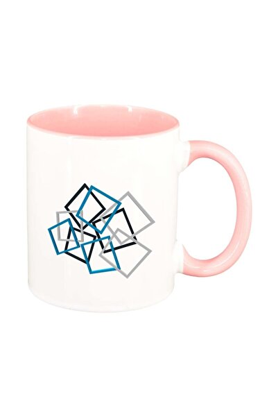 INOVATIX Cana alba personalizata, Forme, interior roz, D209, INOVATIX®. 330ml