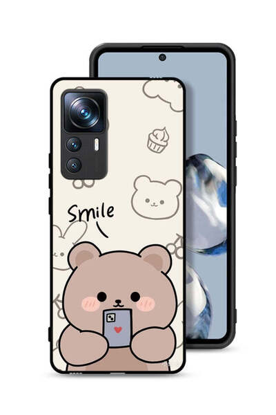 Tolwak غطاء حماية لهاتف شاومي 12T Pro برسومات الدب المبتسم