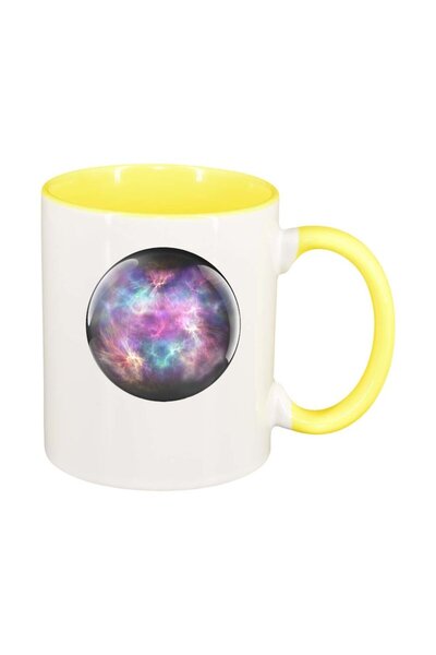 INOVATIX Cana alba personalizata, Space, interior galben, D229, INOVATIX®. 330ml