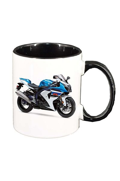 INOVATIX Personalized white mug, Motor, black interior, D39, INOVATIX®. 330ml