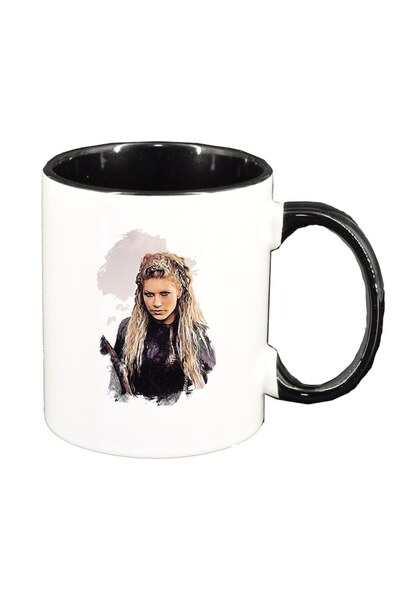 INOVATIX Cana alba personalizata, Vikingii, interior negru, D1438, INOVATIX®....