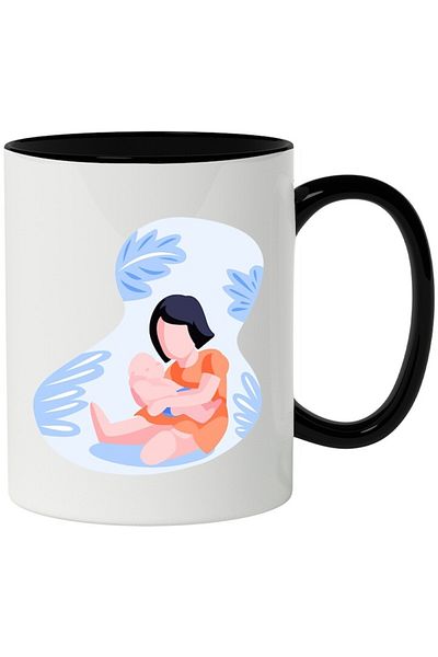 INOVATIX Personalized white mug, Sister, Brothers, Baby, Family, with Black Handle, INOVATIX®. 330ml