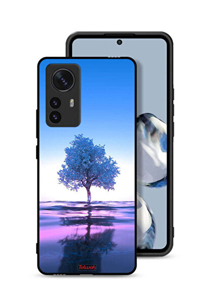 Tolwak غطاء حماية Xiaomi 12X بتصميم شجرة نيون وانعكاس الماء على شكل فن رقمي