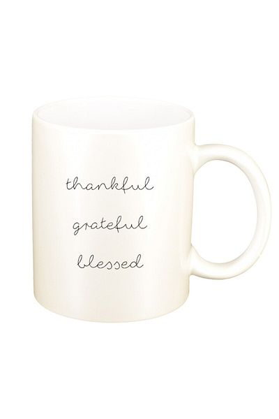 INOVATIX Personalized white mug, thankful message, D1422, INOVATIX®. 330ml