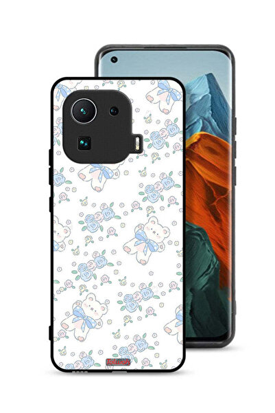 Tolwak غطاء حماية لهاتف شاومي مي 11 برو مع أيقونة دب تيدي لطيف وزهور