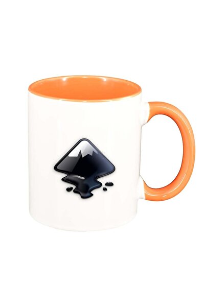 INOVATIX Cana alba personalizata, Colour, interior portocaliu, D318, INOVATIX...