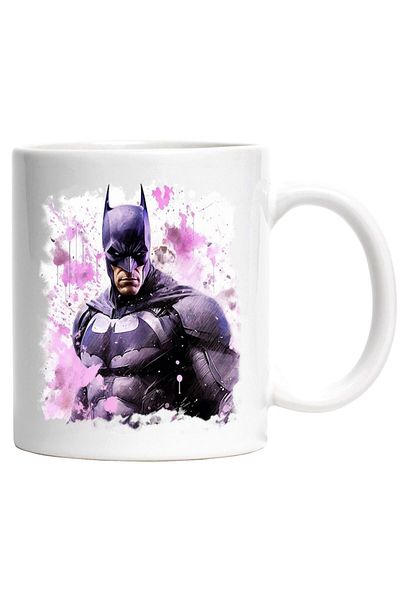 INOVATIX Personalized white mug, Batman, Illustration, Superhero, DC, Bruce Wayne, Paint, INOVATIX®. 330ml