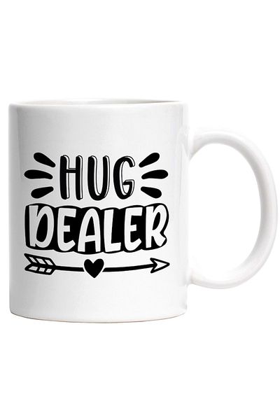 INOVATIX Personalized white mug, heart and Hug dealer - hug dealer, INOVATIX®. 330ml