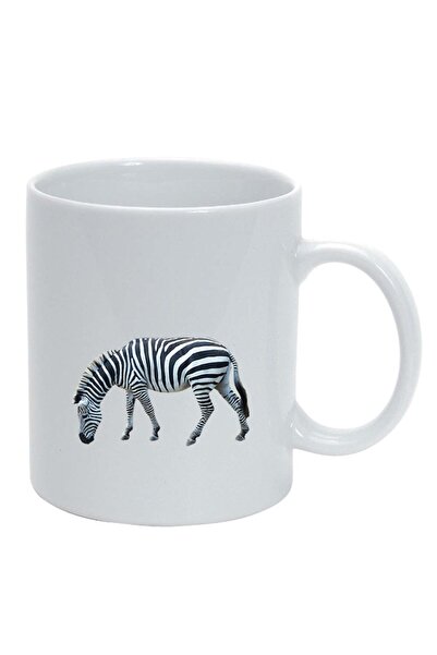INOVATIX Персонализирана бяла чаша, Зебра, бяла, D204, INOVATIX®. 330 мл
