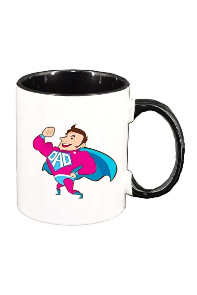 INOVATIX Cana alba personalizata, Super Dad, interior negru, D982, INOVATIX®....