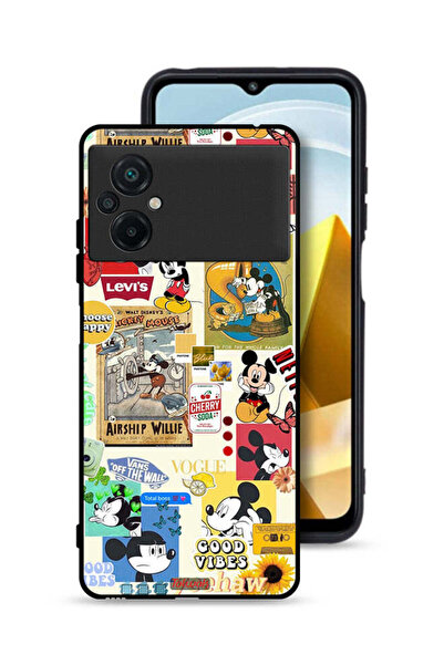 Tolwak غطاء حماية لهاتف Xiaomi Poco M5 4G مع ملصقات Happy and Stickers