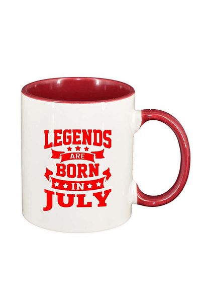 INOVATIX Personalized white mug, Legend, red interior, D77, INOVATIX®. 330ml