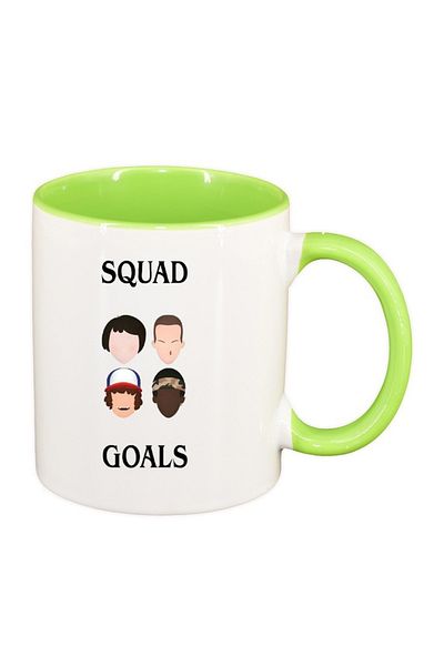 INOVATIX Personalized white mug, Stranger Things, light green interior, D1298, INOVATIX®. 330ml