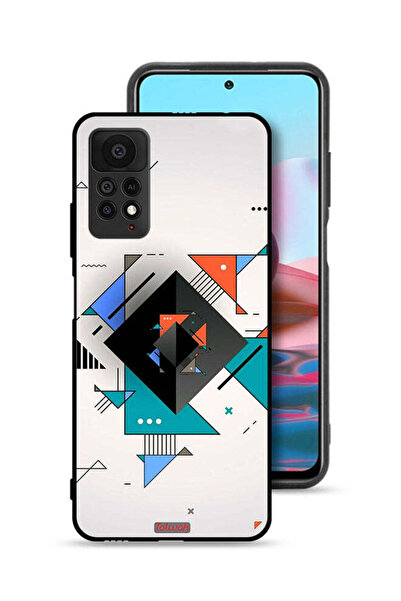 Tolwak غطاء حماية لهاتف شاومي ريدمي نوت 11 برو 5G بأشكال مربعة ومثلثة ونمط تجريدي