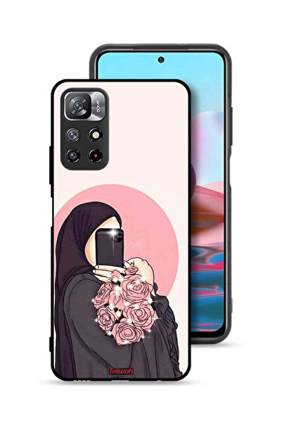 Tolwak غطاء حماية لهاتف شاومي ريدمي نوت 11S، فن التقاط صور سيلفي مع حمل الزهور