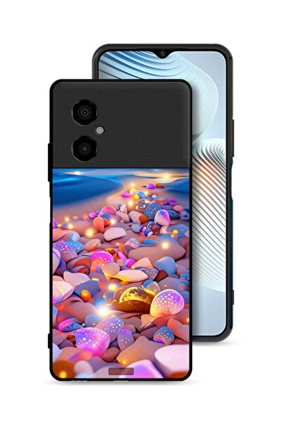 Tolwak Xiaomi Poco M4 5G Protective Case Cover Stones Art