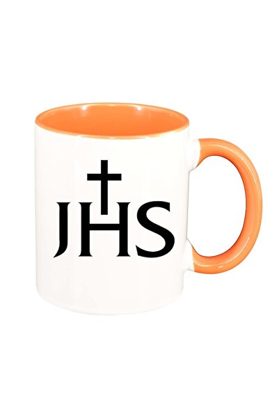 INOVATIX Cana alba personalizata, Hristos, interior portocaliu, D1096, INOVAT...