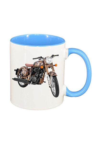 INOVATIX Εξατομικευμένη λευκή κούπα, Old School, μπλε εσωτερικό, D18, INOVATI...