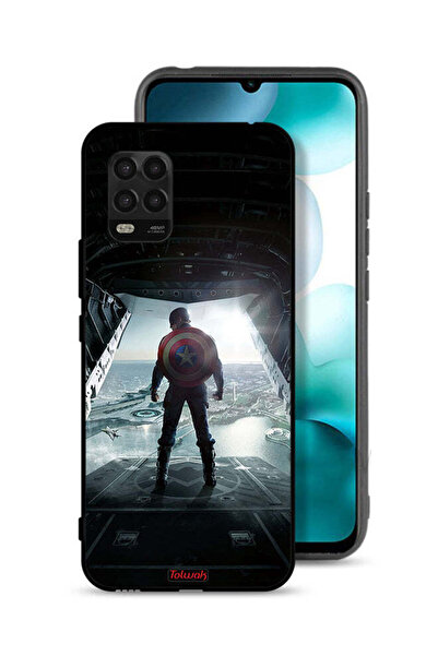 Tolwak غطاء حماية لهاتف شاومي مي 10 لايت 5G، شاشة عرض بورتريه، كابتن أمريكا