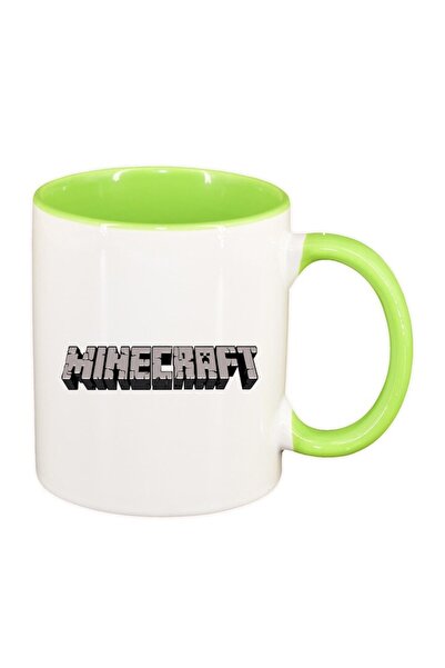 INOVATIX Εξατομικευμένη λευκή κούπα, Minecraft, ανοιχτό πράσινο εσωτερικό, D1...