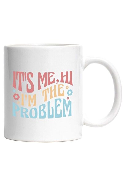 INOVATIX Εξατομικευμένη λευκή κούπα, Message It's Me Hi I'm The Problem, στίχ...