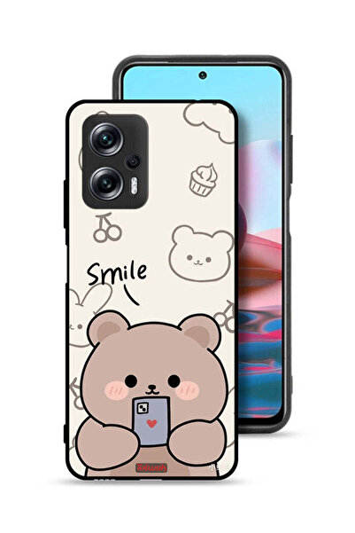 Tolwak غطاء حماية لهاتف شاومي ريدمي نوت 11T برو بلس 5G برسومات الدب المبتسم