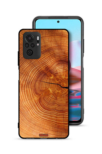 Tolwak Xiaomi Redmi Note 10S Protective Case Cover Crack Wood