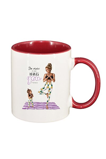 INOVATIX Cana alba personalizata, Princess, Mama Copil, Fetita, interior rosu...