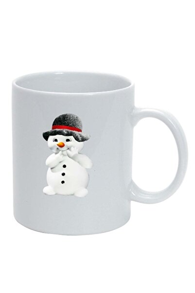 INOVATIX Εξατομικευμένη λευκή κούπα, Χιονάνθρωπος, λευκό, D213, INOVATIX®. 330ml