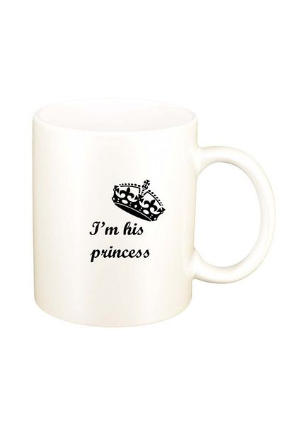 INOVATIX Cana alba personalizata, I`m his Princess, D915, INOVATIX®. 330ml