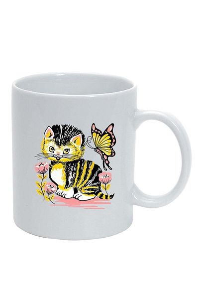 INOVATIX Personalized white mug, Cat, white, D967, INOVATIX®. 330ml