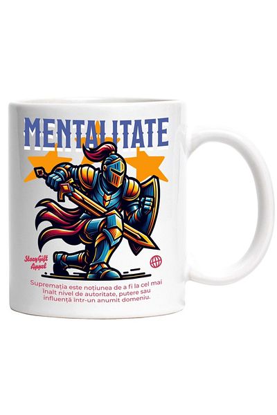 INOVATIX Personalized white mug, Mentality, INOVATIX®. 330ml