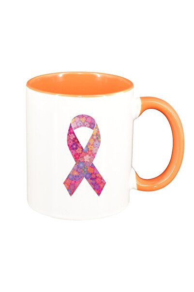 INOVATIX Cana alba personalizata, FLowery Bow, interior portocaliu, D1006, IN...