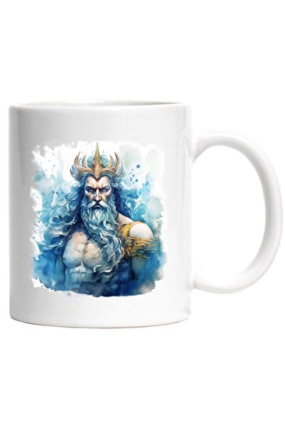 INOVATIX Εξατομικευμένη λευκή κούπα, Ποσειδώνας, Θεός, Ελληνική Μυθολογία, Ακ...