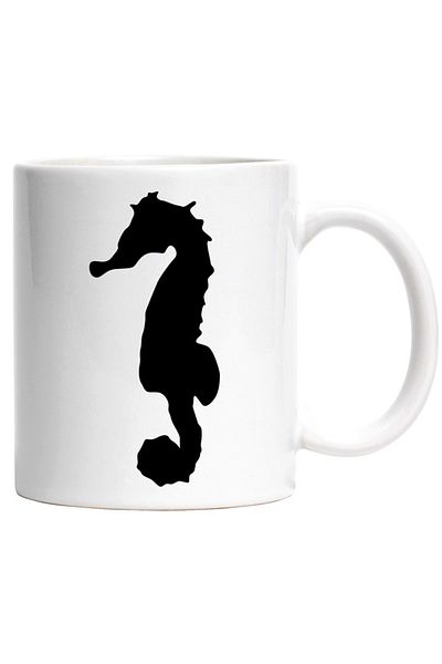 INOVATIX Personalized white mug, a seahorse, INOVATIX®. 330ml