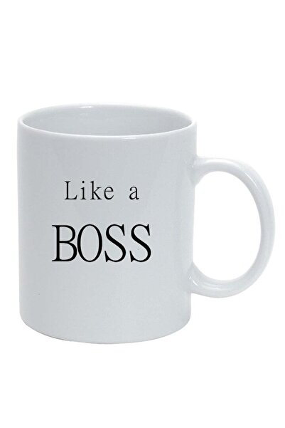 INOVATIX Εξατομικευμένη λευκή κούπα, Boss, λευκή, D249, INOVATIX®. 330ml