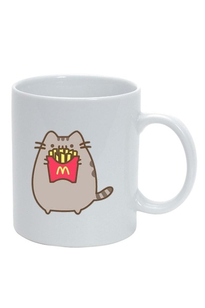 INOVATIX Personalized white mug, Emoji Cat, white, D1016, INOVATIX®. 330 ml