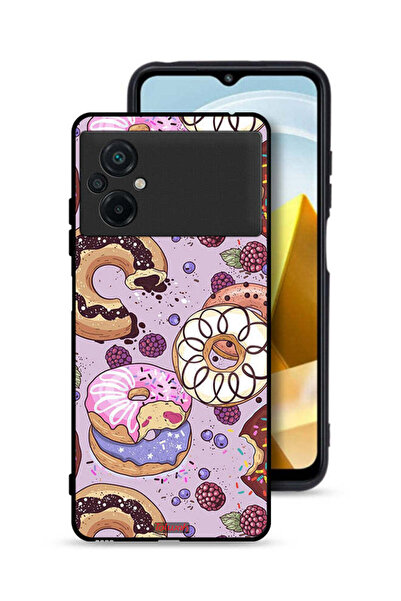 Tolwak Xiaomi Poco M5 4G Protective Case Cover Donuts Art