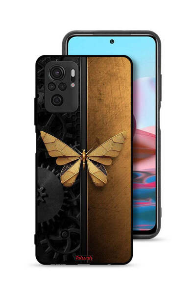 Tolwak Xiaomi Redmi Note 10S Protective Case Cover Steel Butterfly